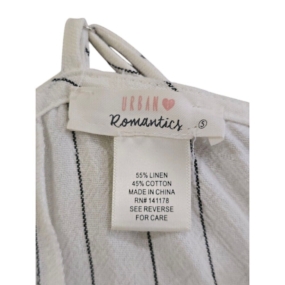 URBAN Romantics White Striped Midi Dress - Picture 8 of 11